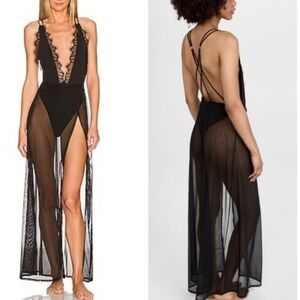 New!Bluebella‎ Georgiana Lace Maxi Bodysuit Chemise With Slit